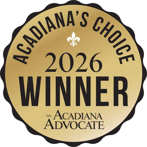 Acadiana's Choice 2026 Winner badge from The Acadiana Advocate